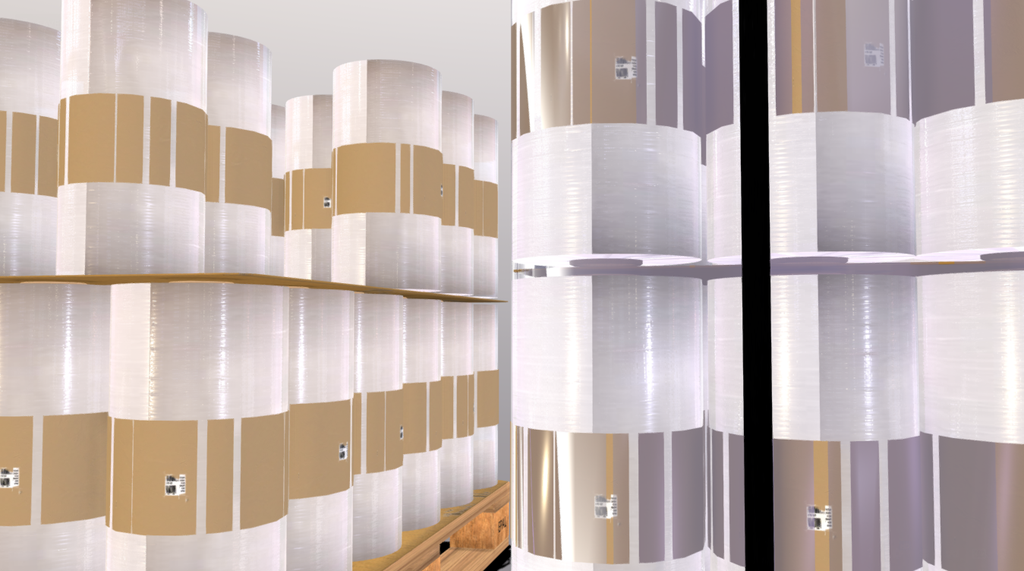 Pallets with roll film