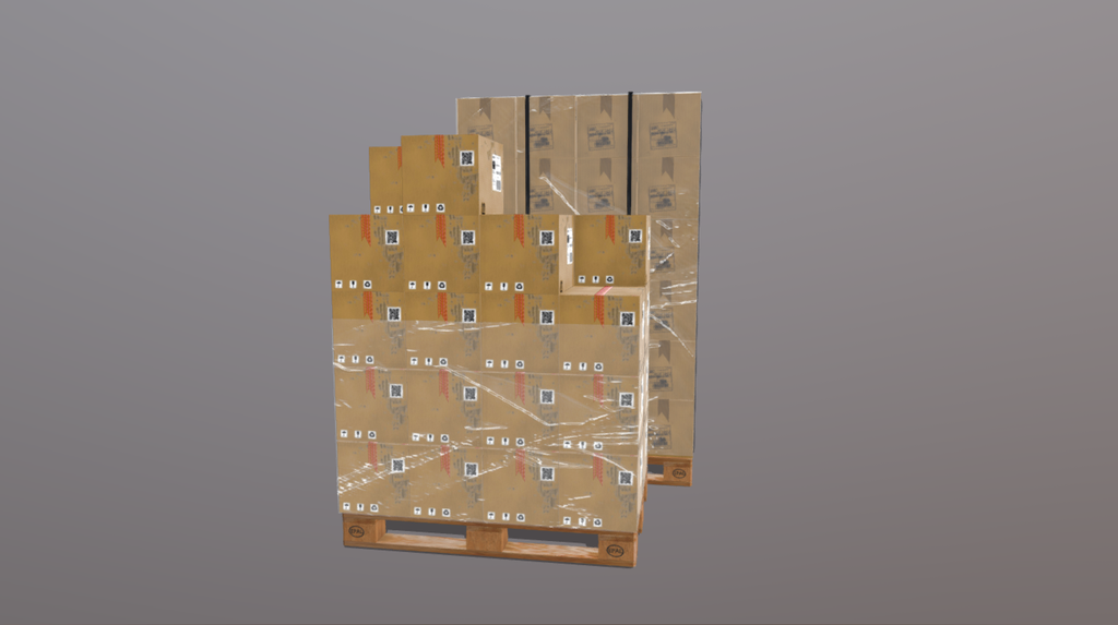 Pallets and box 400X300X300