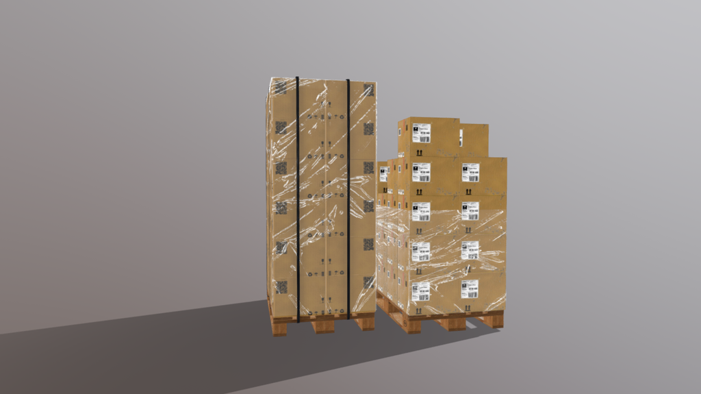 Pallets and box 400X300X300