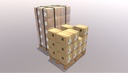 Pallets with boxes