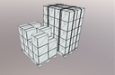 Pallets with boxes