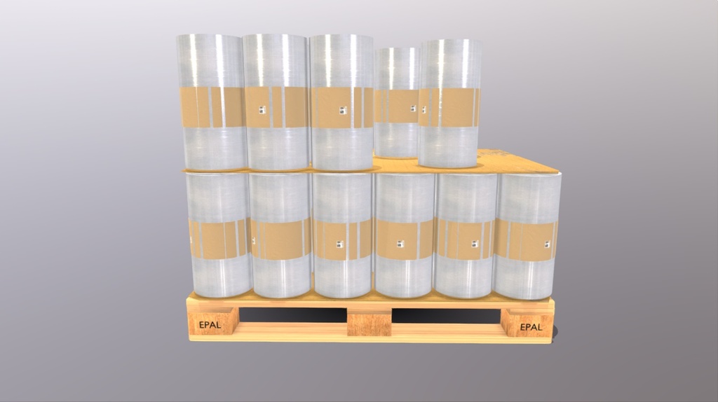 Pallet with roll film