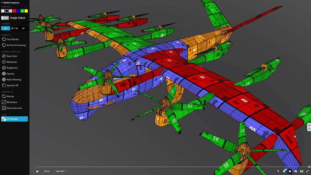 Archer Midnight EVTOL low poly