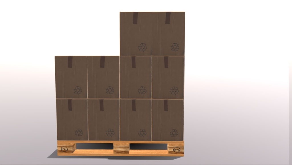 Pallet with boxes