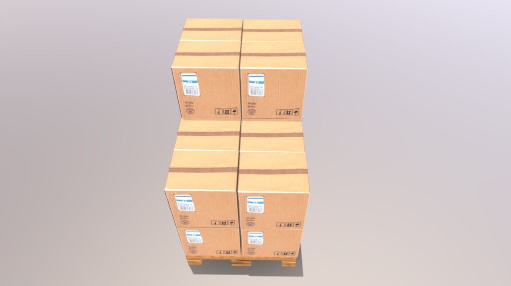 Pallet with boxes