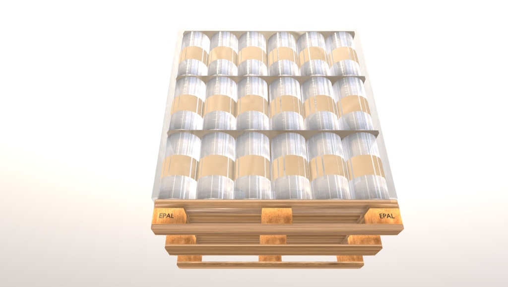 Pallet with rollfilm