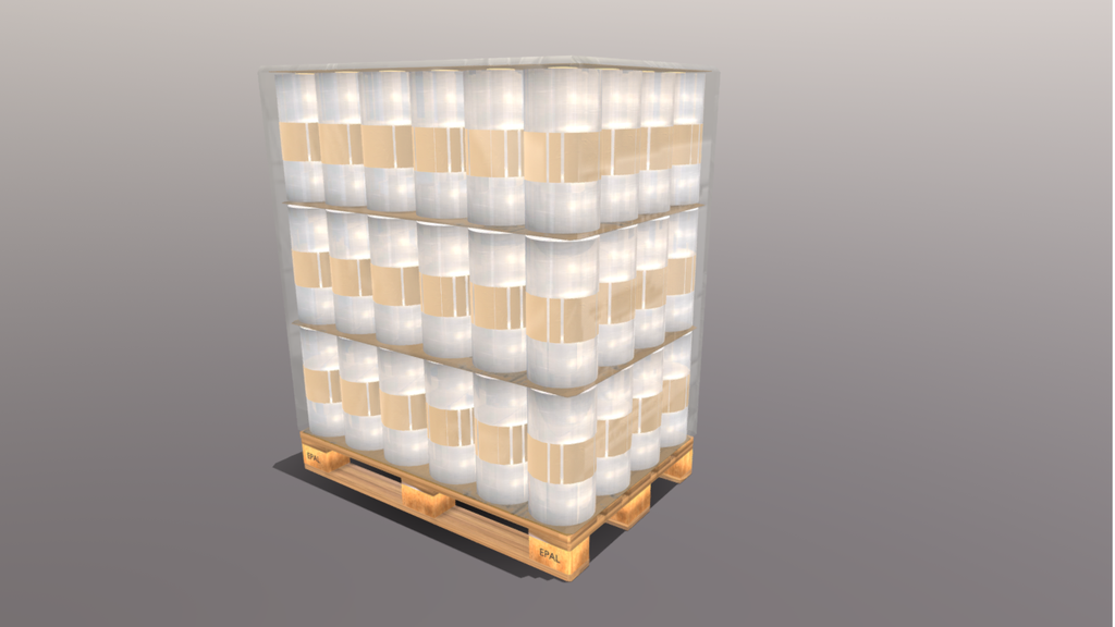 Pallet with rollfilm
