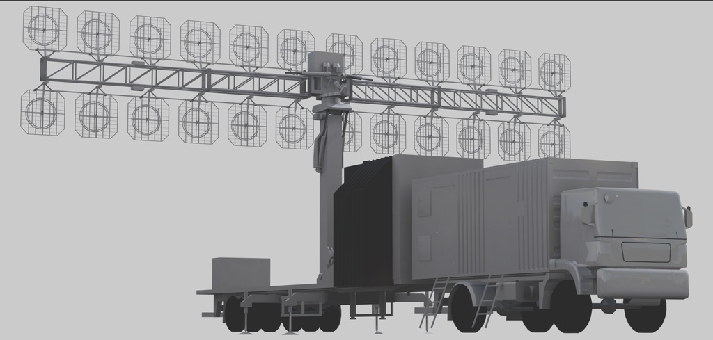 Mobile VHF-band radar AMBER-1800