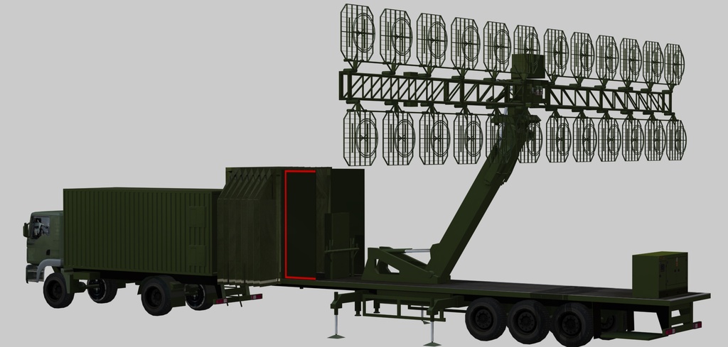 Mobile VHF-band radar AMBER-1800