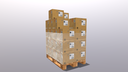 Pallet with boxes 400X300X300