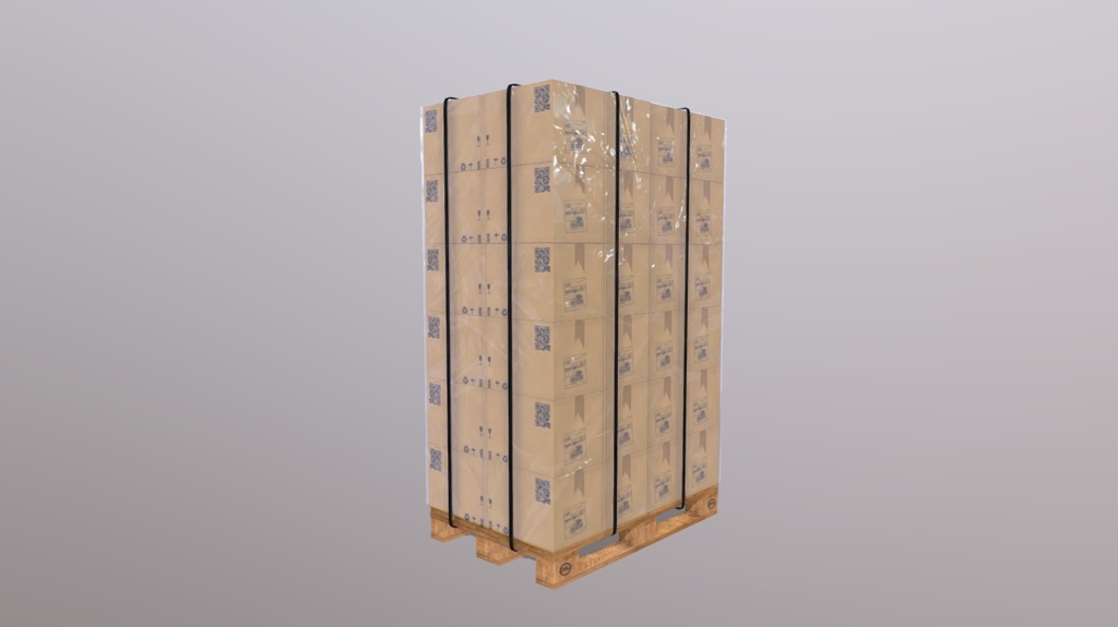 Pallet and boxes 400X300X300
