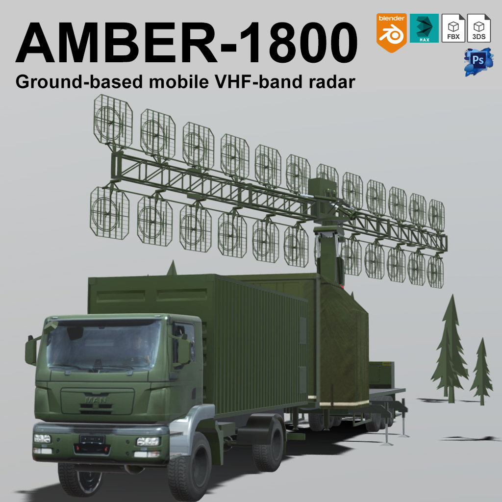 Mobile VHF-band radar AMBER-1800