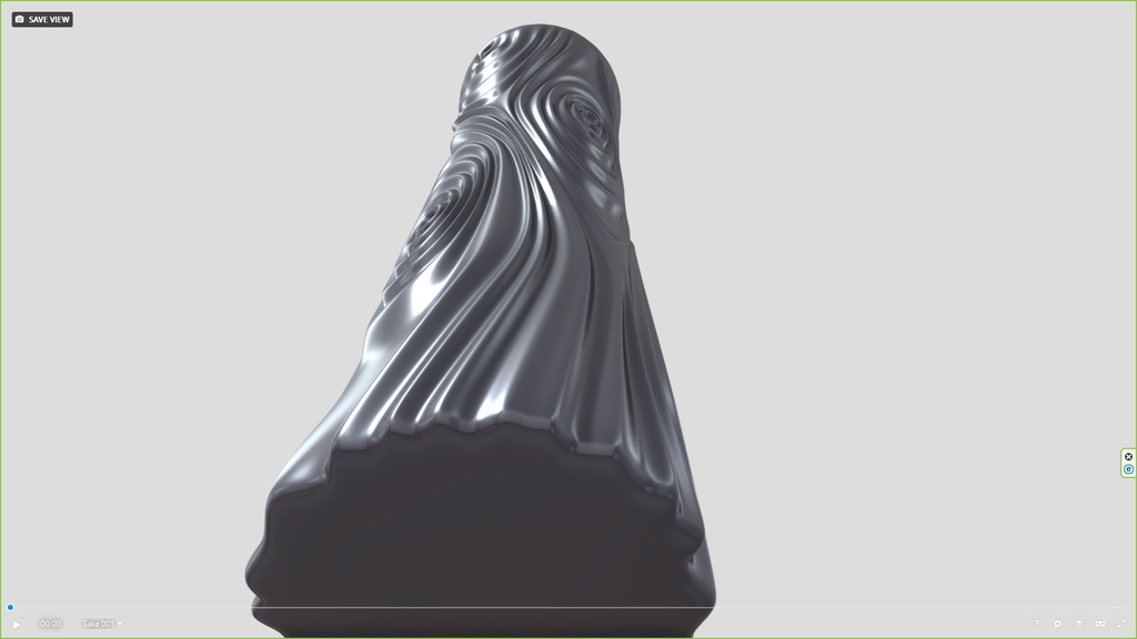 Floor vase Waves pattern
