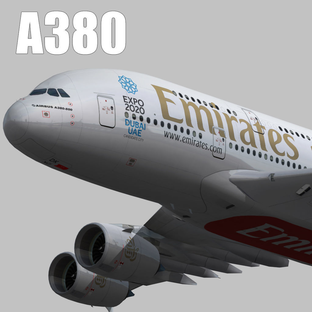 Airbus A380-8 Emirates airlines Expo 2020 livery