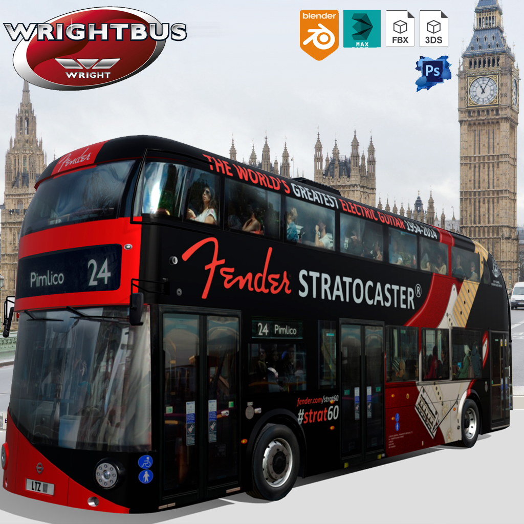 Wrightbus Routemaster STRATOCASTER GUITAR livery