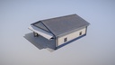 Airfield Hangar 12m Vr1 BLUE