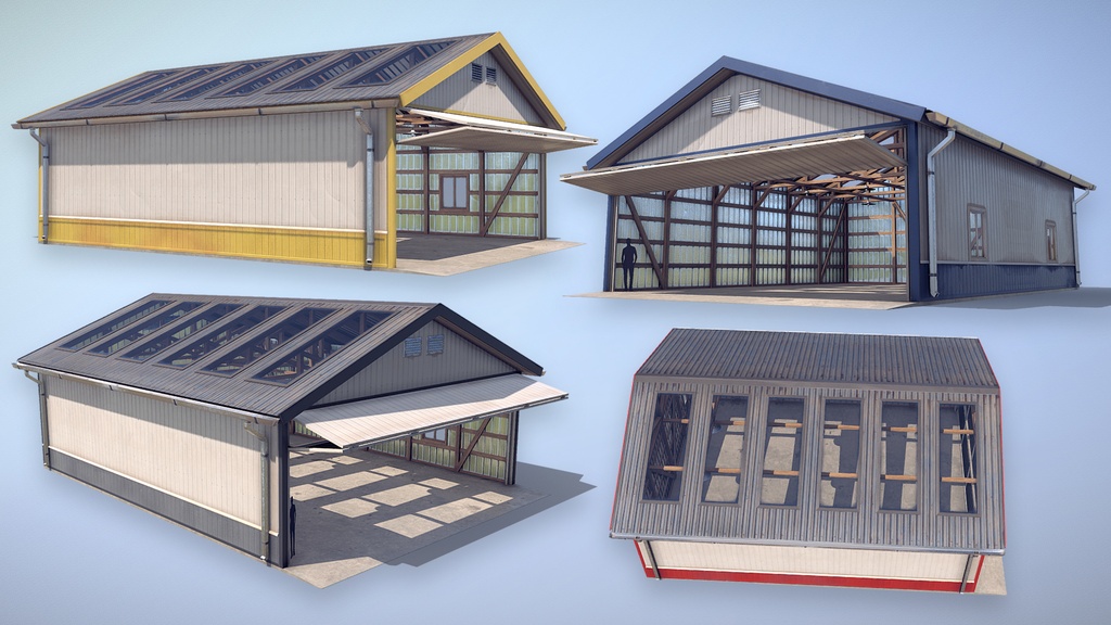 Airfield Hangar 12m Vr2