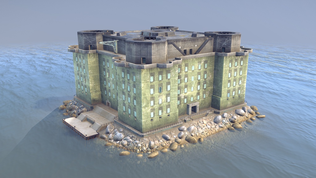 WW2 FlakTurm IV Island