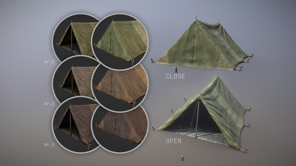 (Collection) Military Tent WWII TwoSleeping