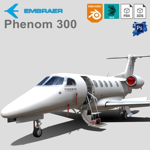 Embraer Phenom 300 Lowpoly
