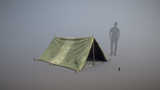 Military Tent WWII TwoSleeping open vr.1